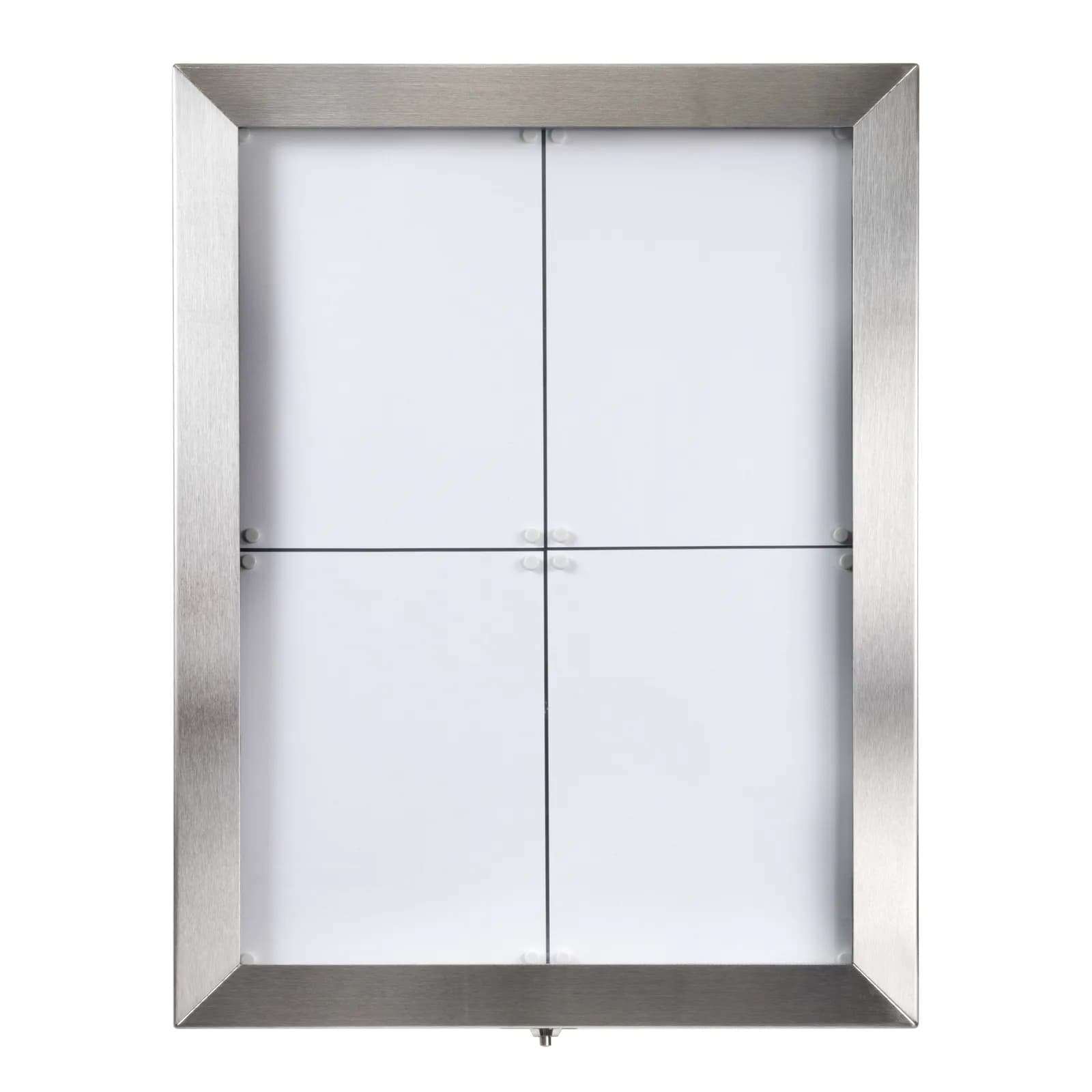 Securit® Colour LED Display – Stainless Steel with Remote Control – 4×A4 pages