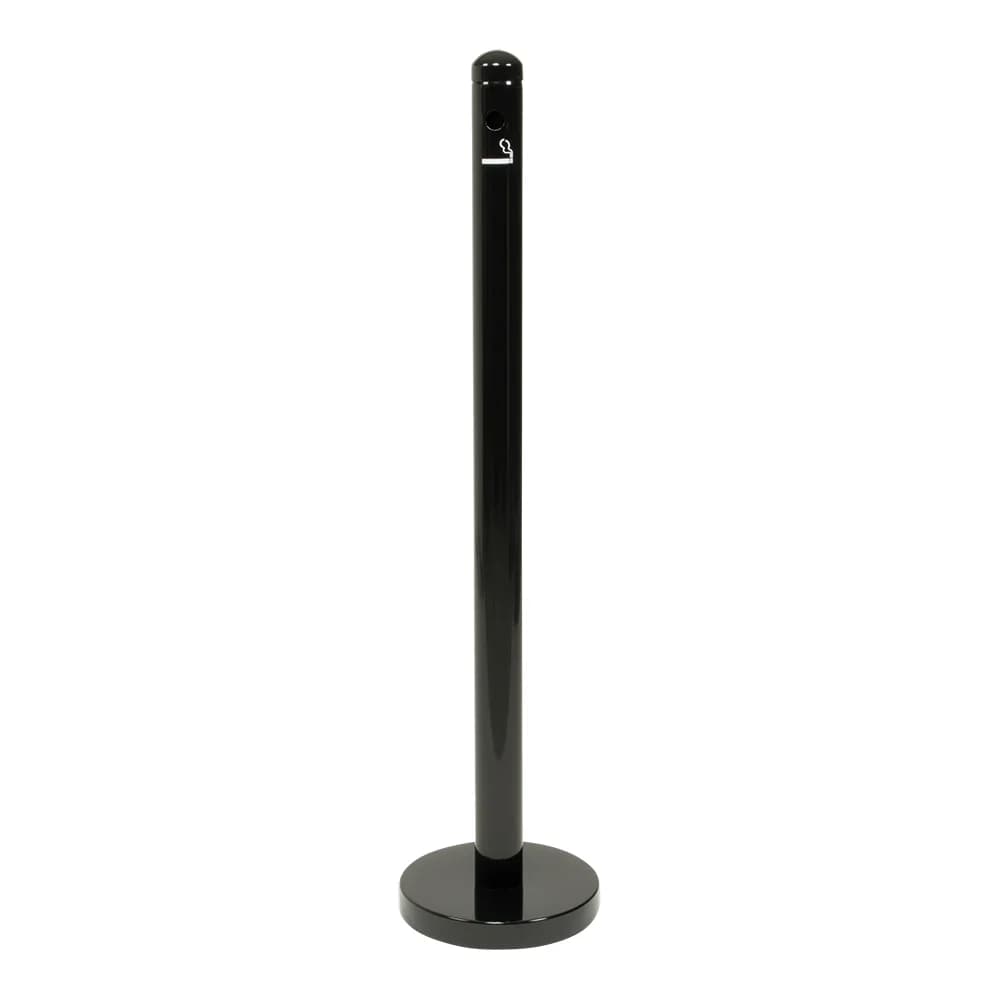 Polished Stainless Steel Ashtray, Black